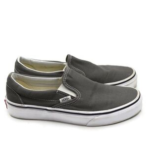 VANS "Asher" Gray Canvas Slip-On Sneakers Womans 8.5 Mens 7